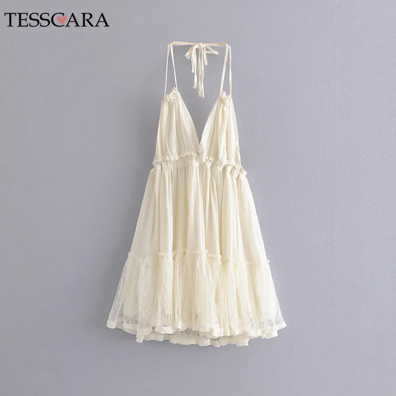 TESSCARA Women Summer Mesh Cami Dress Festa Female Sexy Backless Designer Party Robe High Quality Holiday Empire Waist Vestidos
TESSCARA Women Summer Mesh Cami Dress Festa Female Sexy Backless Designer Party Robe High Quality Holiday Empire Waist Vestidos