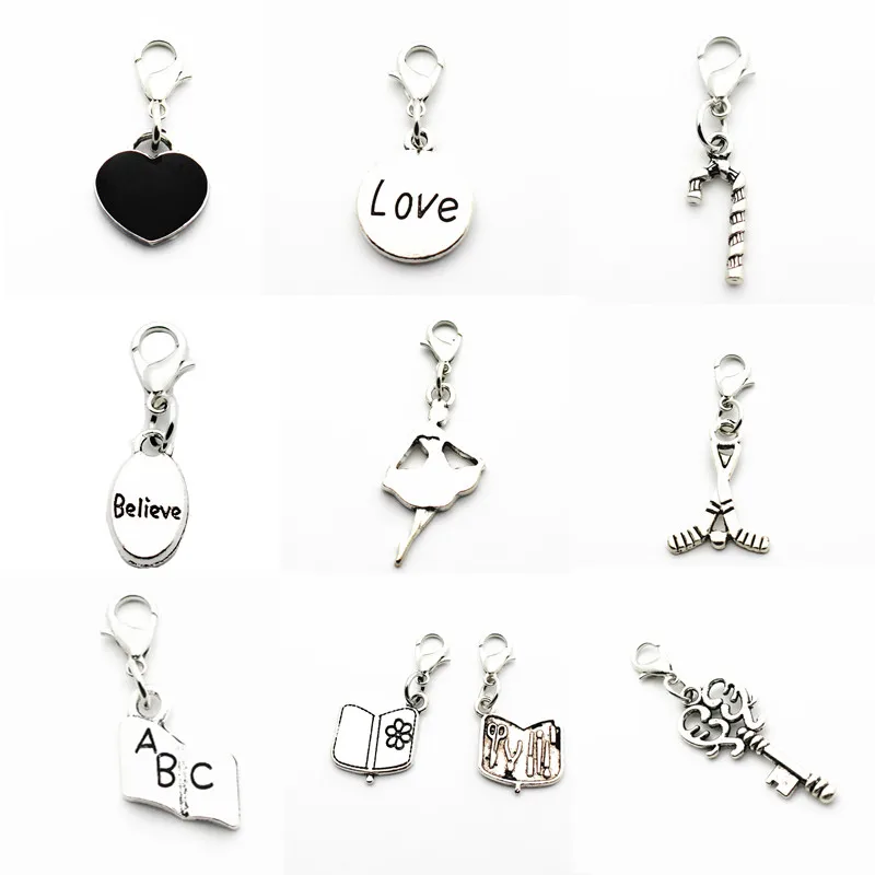 Newest 12pcs/lot Silver Alloy heart LOVE sweet Dangle Charms Lobster Clasp Hanging Charm fit Bracelet&Pendant Necklace
Newest 12pcs/lot Silver Alloy heart LOVE sweet Dangle Charms Lobster Clasp Hanging Charm fit Bracelet&Pendant Necklace