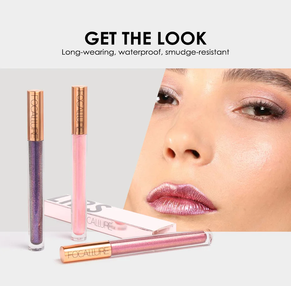FOCALLURE 12 New Arrival Shimmer Lip Gloss Waterproof Matte Lipstick Metal Rose Golden Lip Gloss Liquid Lipstick FOCALLURE 12 New Arrival Shimmer Lip Gloss Waterproof Matte Lipstick Metal Rose Golden Lip Gloss Liquid Lipstick