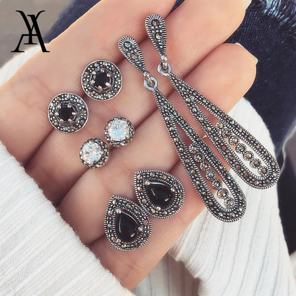 AY 4 Pairs/Set Women Crystal Bohemian Earring Stud Earrings for Women Boucle D'oreille Jewelry Dazzling Cubic Zirconia Opal Brin
AY 4 Pairs/Set Women Crystal Bohemian Earring Stud Earrings for Women Boucle D'oreille Jewelry Dazzling Cubic Zirconia Opal Brin