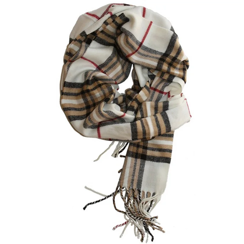 MINAKOLIFE Luxury Brand Thick Plaid Scarf Unisex Female Male Best Quality Wool Cashmere Scarf Pashmina Tassels Women Men White
MINAKOLIFE Luxury Brand Thick Plaid Scarf Unisex Female Male Best Quality Wool Cashmere Scarf Pashmina Tassels Women Men White