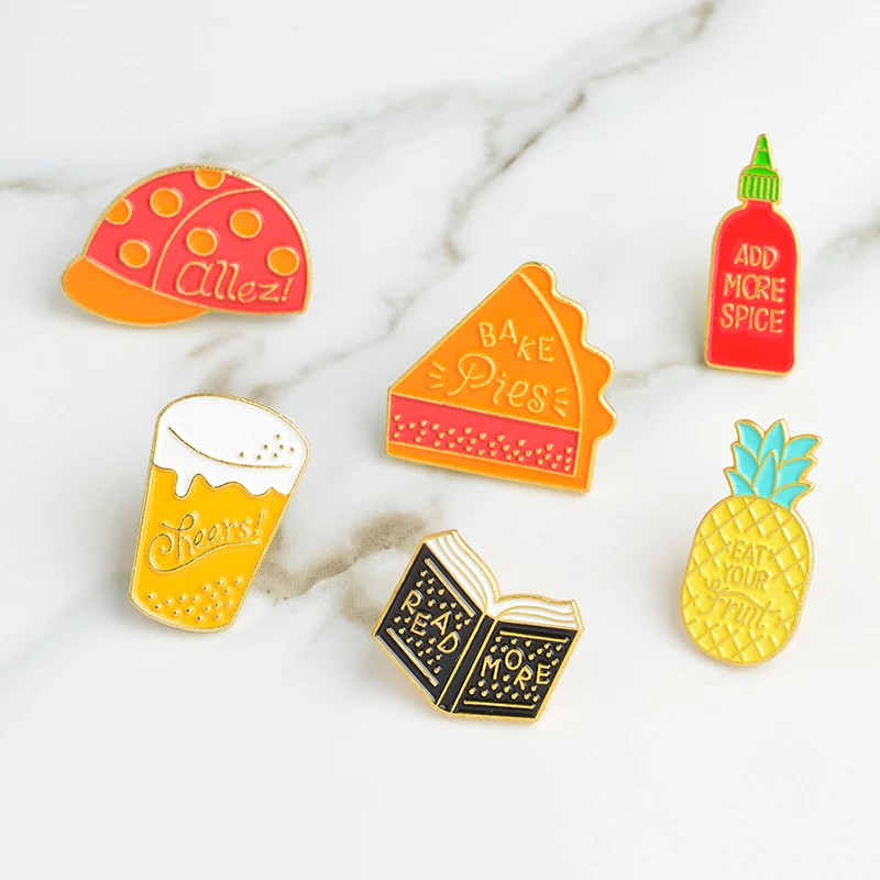 Pineapple Book Pie Beer Spice bottle Hat pin Food Fruit Pin Badges Brooches Hard enamel pin Backpack Hats Bages Accessories
Pineapple Book Pie Beer Spice bottle Hat pin Food Fruit Pin Badges Brooches Hard enamel pin Backpack Hats Bages Accessories