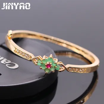 JINYAO Fashion Simple Yellow Gold Color Flower Cubic Zirconia Bracelet Bangle Jewelry For Women Wedding Party Jewelry D02-2
JINYAO Fashion Simple Yellow Gold Color Flower Cubic Zirconia Bracelet Bangle Jewelry For Women Wedding Party Jewelry D02-2