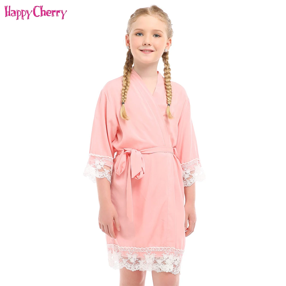 Lovely Girls Rayon Cotton Lace Robe for Wedding Party Flower Girl Sleepwear New Summer Kimono Style Bathrobe Children Pajamas
Lovely Girls Rayon Cotton Lace Robe for Wedding Party Flower Girl Sleepwear New Summer Kimono Style Bathrobe Children Pajamas