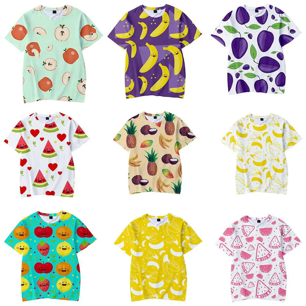 Fruit Flower pattern Kids 3D Summer Casual lovely Boys and Girls Shirt Fashion Short Sleeve Cool Soft children T-shirt
Fruit Flower pattern Kids 3D Summer Casual lovely Boys and Girls Shirt Fashion Short Sleeve Cool Soft children T-shirt