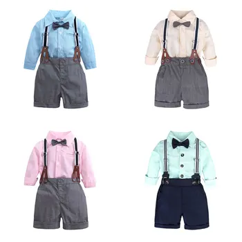 Gentleman Style Newborn Baby Boys Clothes Cotton Long Sleeve Bow Tie Shirt+Suspenders Shorts Spring Autumn Infant Clothing Set
Gentleman Style Newborn Baby Boys Clothes Cotton Long Sleeve Bow Tie Shirt+Suspenders Shorts Spring Autumn Infant Clothing Set