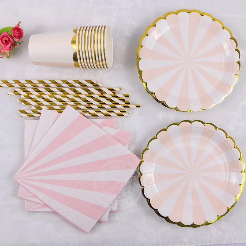 65 pcs 1set pink mint green paper Striped Tableware Wedding Birthday disposable Plates Cups Straws Napkins party decor Supplies
65 pcs 1set pink mint green paper Striped Tableware Wedding Birthday disposable Plates Cups Straws Napkins party decor Supplies