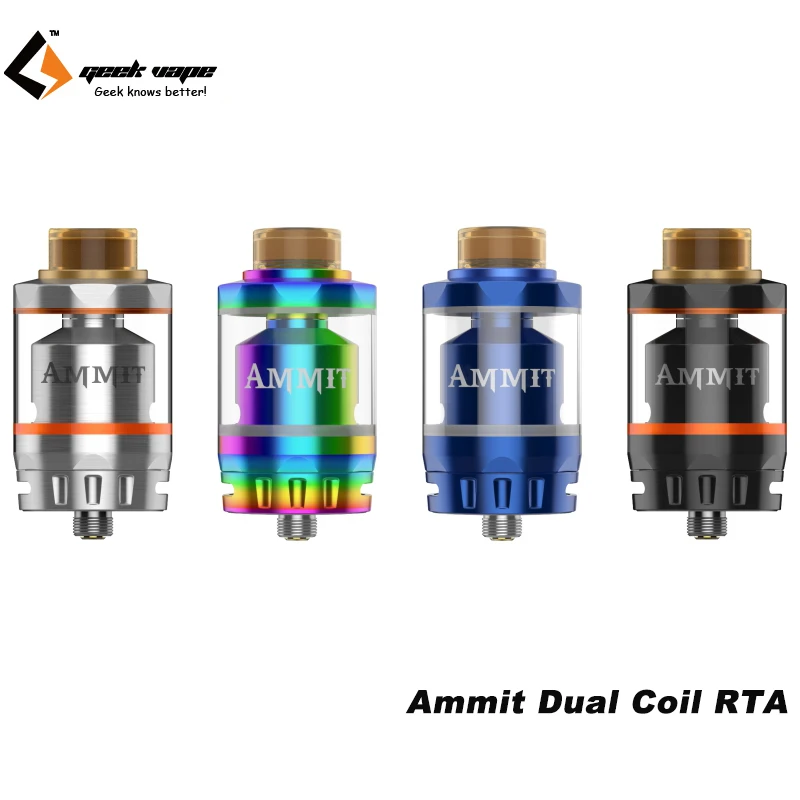 Original Geekvape Ammit Dual Coil RTA Tank 3ml/6ml Atomizer Support Both Dual and Single Coil
Original Geekvape Ammit Dual Coil RTA Tank 3ml/6ml Atomizer Support Both Dual and Single Coil