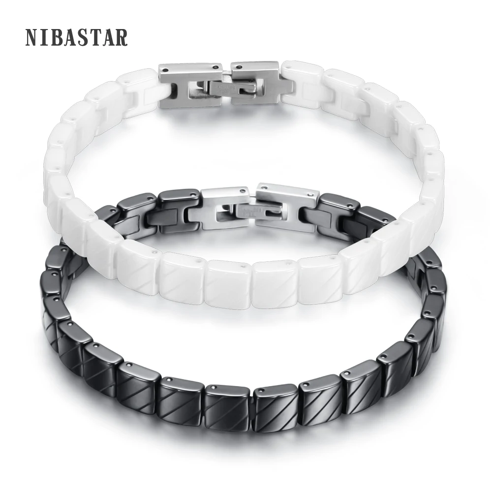New Fashion Ceremic Bangle Bracelets 316L Stainless Steel Toggle-Clasps Black And White Colors Men Jewelry Never Fade
New Fashion Ceremic Bangle Bracelets 316L Stainless Steel Toggle-Clasps Black And White Colors Men Jewelry Never Fade