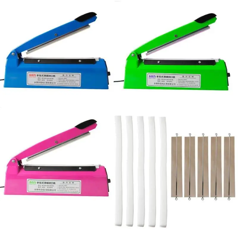 Food Sealer Packaging Machine Sealing Machine 8 Speeds 2mm Hand Pressure Manual Impulse Heat Sealer Poly Bag Machine
Food Sealer Packaging Machine Sealing Machine 8 Speeds 2mm Hand Pressure Manual Impulse Heat Sealer Poly Bag Machine