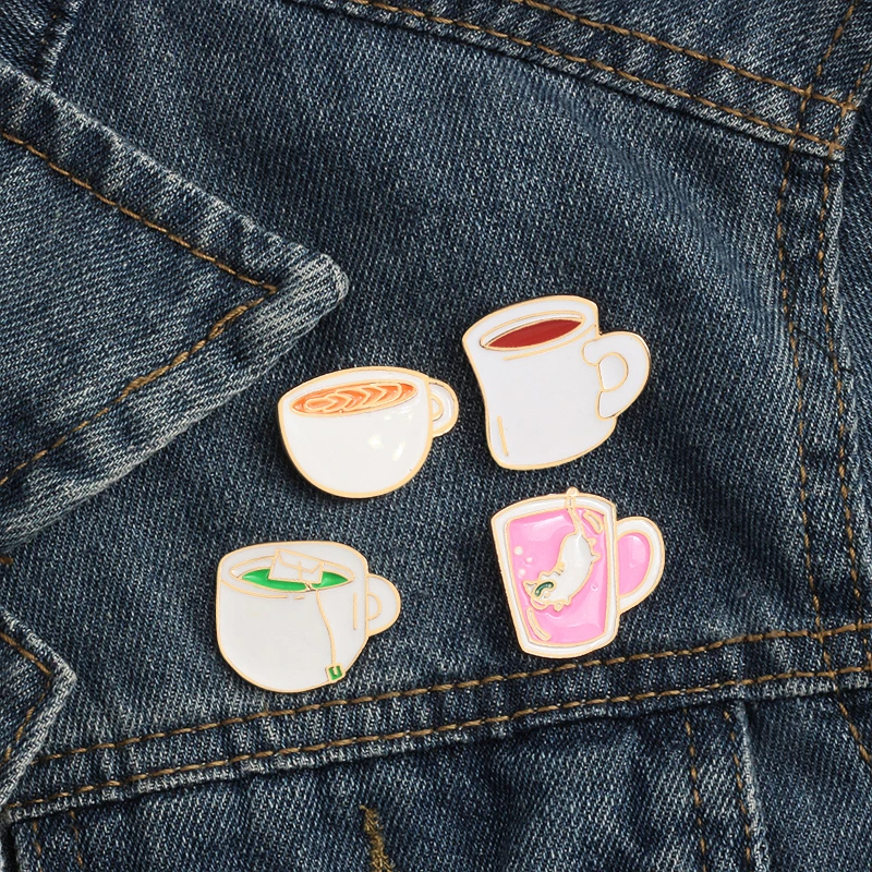 4 Piece Set Multicolor Teacup Enamel Pins Cute Diving Cat Cup Cartoon Fashion Brooches for Women Creative Jackets Lapel Brooch
4 Piece Set Multicolor Teacup Enamel Pins Cute Diving Cat Cup Cartoon Fashion Brooches for Women Creative Jackets Lapel Brooch