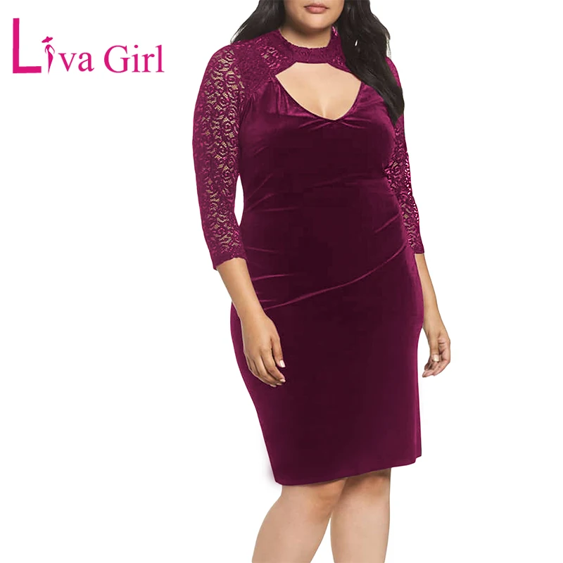 LIVA GIRL Velvet Lace Plus Size Dress Women 2019 Spring Glitter Bodycon Midi Dresses Sexy Hollow Out Club Large Vestidos 4XL 5XL
LIVA GIRL Velvet Lace Plus Size Dress Women 2019 Spring Glitter Bodycon Midi Dresses Sexy Hollow Out Club Large Vestidos 4XL 5XL
