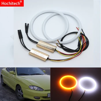 White & yellow Dual and only white Cotton LED Angel eyes kit halo ring Turn signal light for hyundai Tiburon coupe 1996-1999
White & yellow Dual and only white Cotton LED Angel eyes kit halo ring Turn signal light for hyundai Tiburon coupe 1996-1999