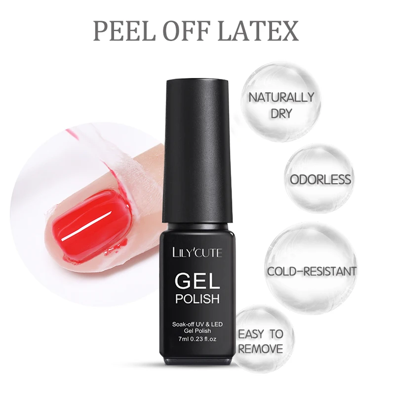 LILYCUTE 7ml Nail Gel Cold-resistant Peel Off Liquid Tape White Natural Dry Odor-free Nail Art Care Protector Gel Stamping Tools
LILYCUTE 7ml Nail Gel Cold-resistant Peel Off Liquid Tape White Natural Dry Odor-free Nail Art Care Protector Gel Stamping Tools