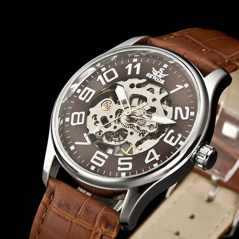 SEWOR Mens New Fashion Gold Tone Skeleton Transparent Mechanical Watch Men fashion Sport NEW wrist watch relogio masculino C878
SEWOR Mens New Fashion Gold Tone Skeleton Transparent Mechanical Watch Men fashion Sport NEW wrist watch relogio masculino C878