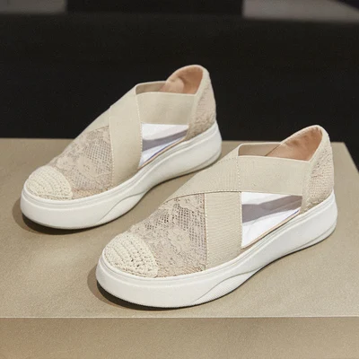 YRRFUOT Women Sneakers Air Mesh Lace-up Brand Woman Shoes Vulcanized Shoes Zapatillas Mujer 2019 Women Sneakers Outdoor
