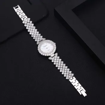High quality AAA Zircon Elements CZ Crystal Bracelet Watch for Wedding Party Fashion Jewelry WOMEN ACCESSORY
High quality AAA Zircon Elements CZ Crystal Bracelet Watch for Wedding Party Fashion Jewelry WOMEN ACCESSORY