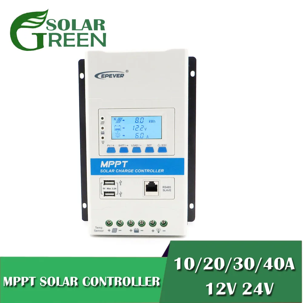 TRIRON Series 10A 20A 30A 40A Modular MPPT Solar Charge Controller Battery Charger Regulator USB LCD backlight Tracer
TRIRON Series 10A 20A 30A 40A Modular MPPT Solar Charge Controller Battery Charger Regulator USB LCD backlight Tracer