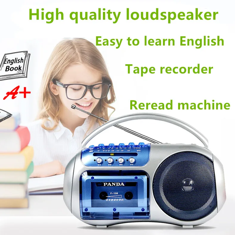 PANDA F-138 Recorder Tape Single Speaker Walkman player English teaching Portable listening learning Second Band Radio
PANDA F-138 Recorder Tape Single Speaker Walkman player English teaching Portable listening learning Second Band Radio
