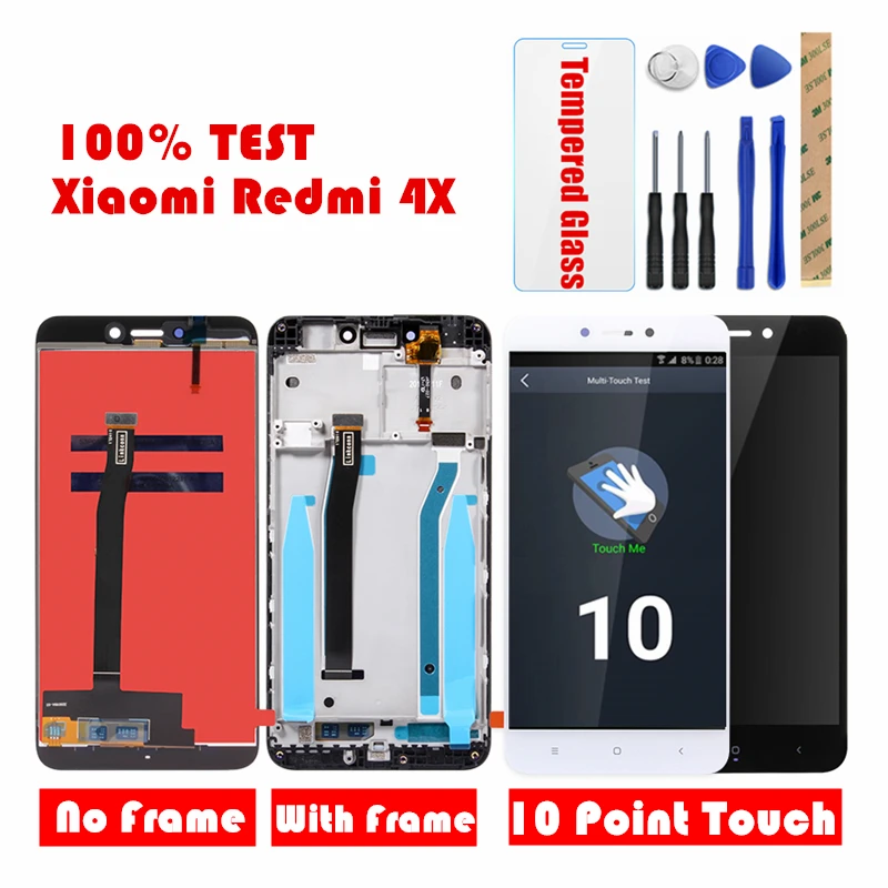 Xiaomi Redmi 4X LCD Display + Frame Glass + Tools Touch Screen Panel Redmi 4X Pro LCD Display digitizer Assembly Spare Parts
Xiaomi Redmi 4X LCD Display + Frame Glass + Tools Touch Screen Panel Redmi 4X Pro LCD Display digitizer Assembly Spare Parts