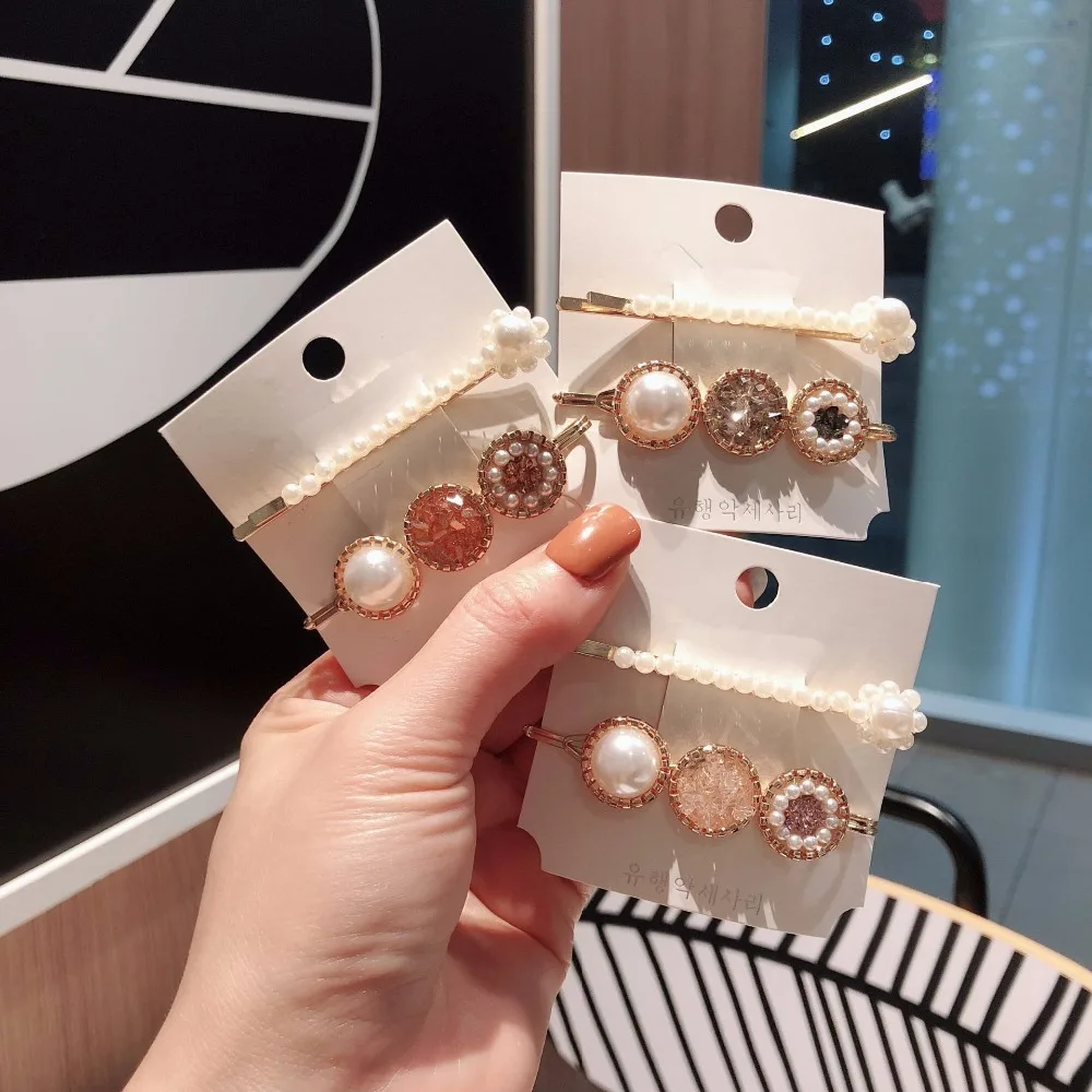 Korean Handmade Geometric Pearl Crystal Adult Woman Girls Hairpins Hair clips Head wear Sets Accessories-JQAWHRP067C5
Korean Handmade Geometric Pearl Crystal Adult Woman Girls Hairpins Hair clips Head wear Sets Accessories-JQAWHRP067C5