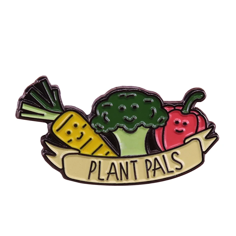 Plant pals enamel pin vegan food badge cute vegetables brooch Easter birthday gifts ideas
Plant pals enamel pin vegan food badge cute vegetables brooch Easter birthday gifts ideas