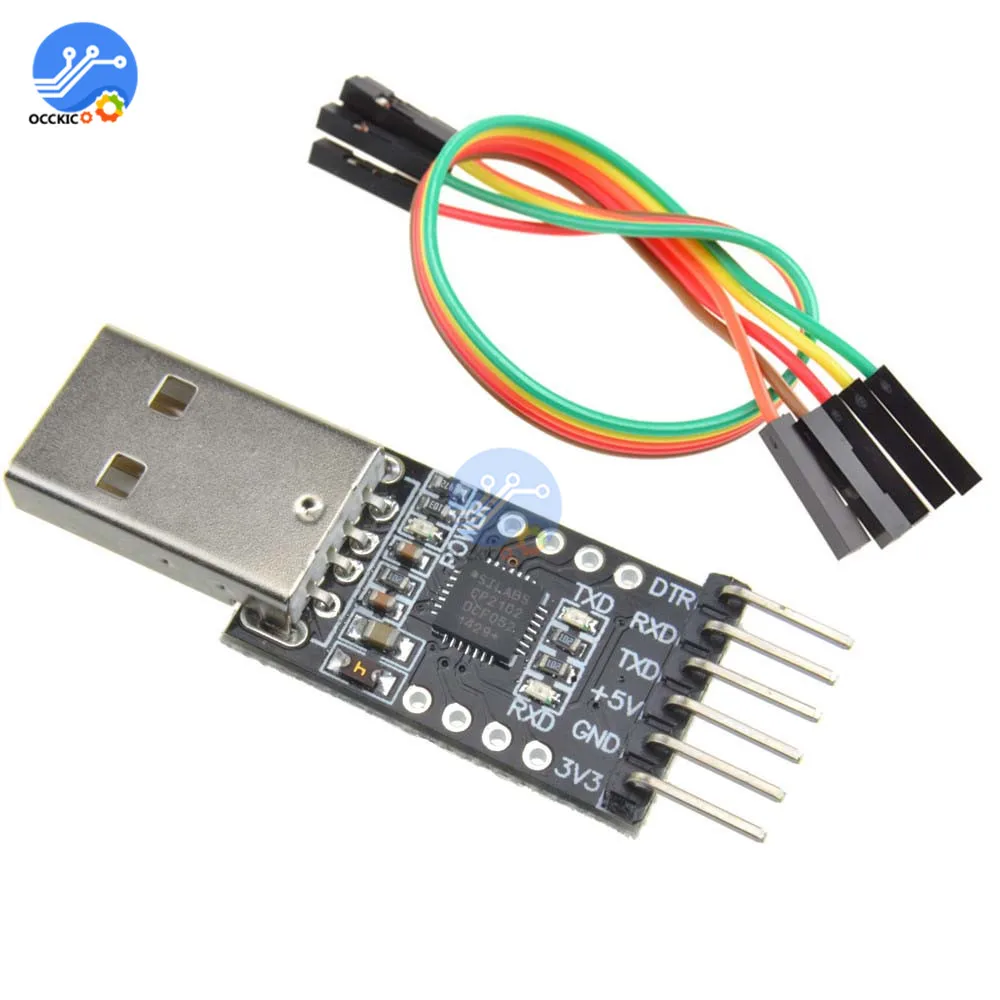 CP2102 USB 2.0 To TTL UART Module 6Pin Serial Converter STC Replace FT232 Module With Dupont Cables For Arduino
CP2102 USB 2.0 To TTL UART Module 6Pin Serial Converter STC Replace FT232 Module With Dupont Cables For Arduino