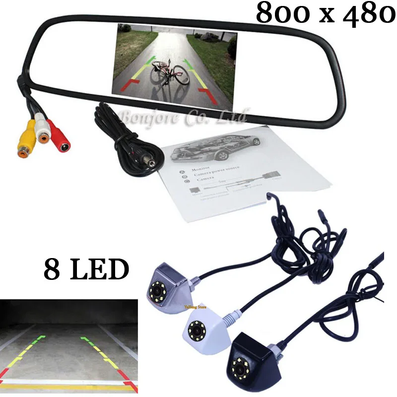 800 * 480 5 Inch TFT LCD Monitor with Rear View Car Camera Wide Angle Inverting Lens Parking CCD Waterproof night vision 3 color
800 * 480 5 Inch TFT LCD Monitor with Rear View Car Camera Wide Angle Inverting Lens Parking CCD Waterproof night vision 3 color
