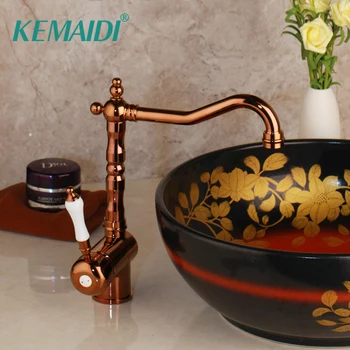 KEMAIDI Rose Gold Bathroom Basin Faucet Single Handle Single Hole Mixer Tap Deck Mounted Hot And Cold Tap Sink Brass Faucet
KEMAIDI Rose Gold Bathroom Basin Faucet Single Handle Single Hole Mixer Tap Deck Mounted Hot And Cold Tap Sink Brass Faucet