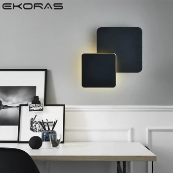square LED Wall Lamp for Bedroom living room white black sconce wall lights 360 degrees Rotatable Metal 5W/16W fixtures
square LED Wall Lamp for Bedroom living room white black sconce wall lights 360 degrees Rotatable Metal 5W/16W fixtures