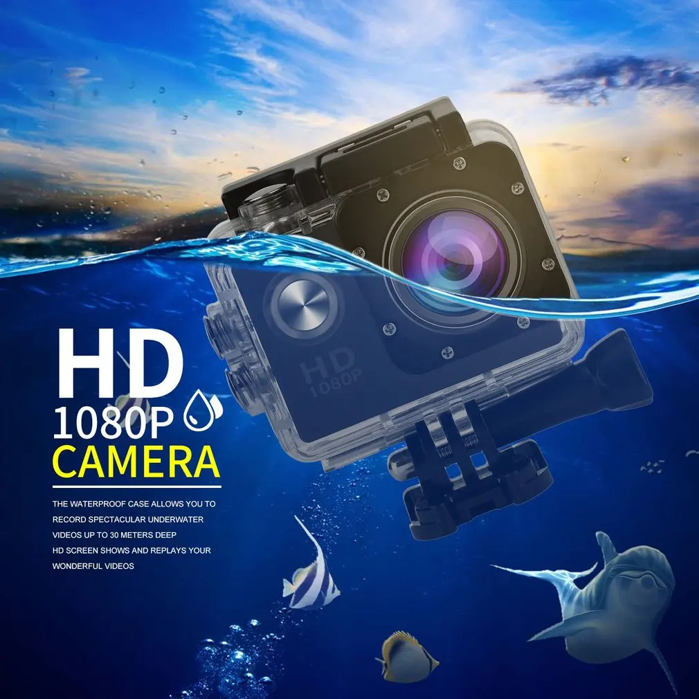 Camera Sports Cam Full HD 1080P 30m Waterproof 2.0 inch LCD Screen Mini Sports DV Camcorder With Cam Accessories
Camera Sports Cam Full HD 1080P 30m Waterproof 2.0 inch LCD Screen Mini Sports DV Camcorder With Cam Accessories