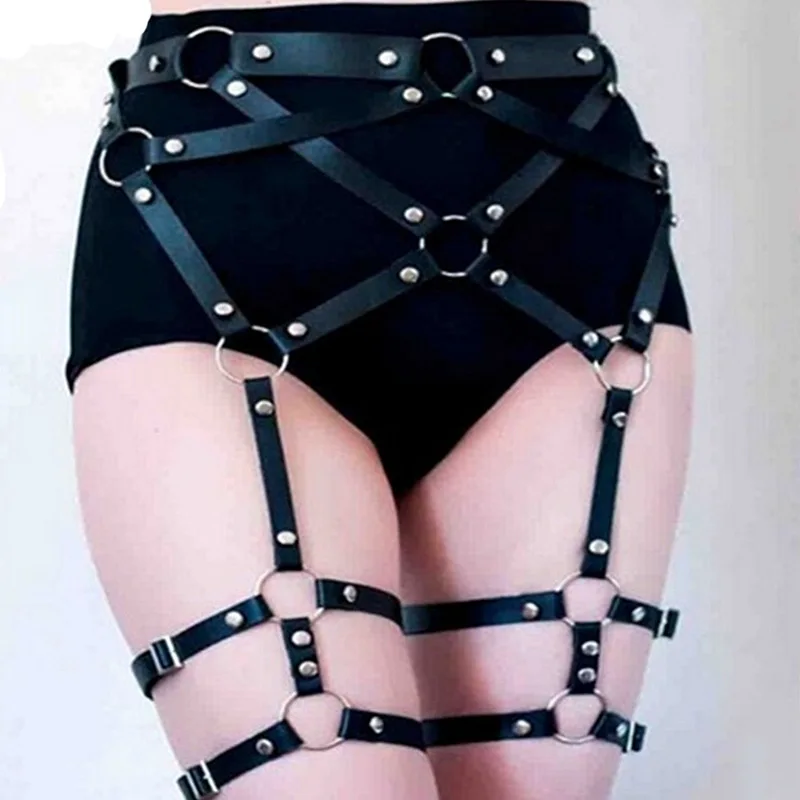 2019 new Women Harness Body leather Belts Sexy Garters Bondage Belt Punk Strap O-ring Waist Leg Adjustable Suspender Straps
2019 new Women Harness Body leather Belts Sexy Garters Bondage Belt Punk Strap O-ring Waist Leg Adjustable Suspender Straps