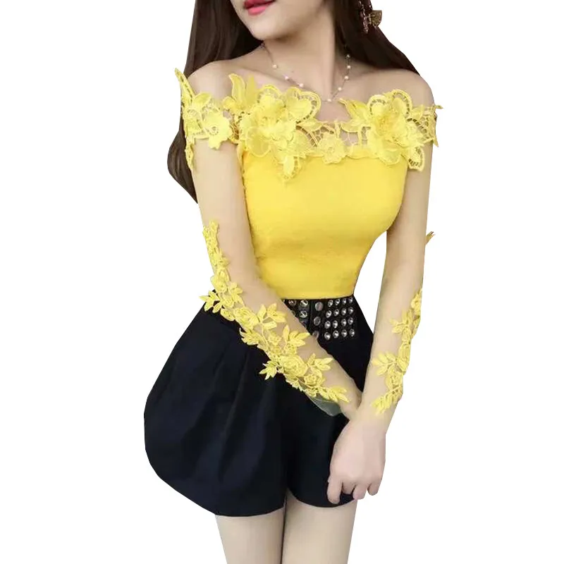 2018 Spring Summer Women Shirt Sweet Floral Lace Blouse Ladies Long Sleeve Slash Neck Backles Mesh Blouses Short Blusas Tops 830
2018 Spring Summer Women Shirt Sweet Floral Lace Blouse Ladies Long Sleeve Slash Neck Backles Mesh Blouses Short Blusas Tops 830