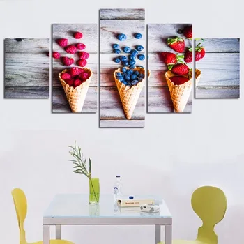 5 Panels Fruit And Ice-cream Cone Posters HD Printed Painting Canvas Delicious Berry Living Room Decoration Wall Art Pictures
5 Panels Fruit And Ice-cream Cone Posters HD Printed Painting Canvas Delicious Berry Living Room Decoration Wall Art Pictures