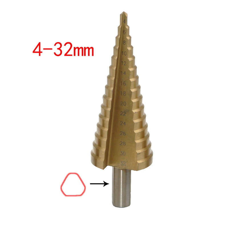 1pc Metric Spiral Flute The Pagoda Shape Hole Cutter 4-12/20/32mm Steel Cone Drill Bit Set Steel Step Sharpening Tool
1pc Metric Spiral Flute The Pagoda Shape Hole Cutter 4-12/20/32mm Steel Cone Drill Bit Set Steel Step Sharpening Tool