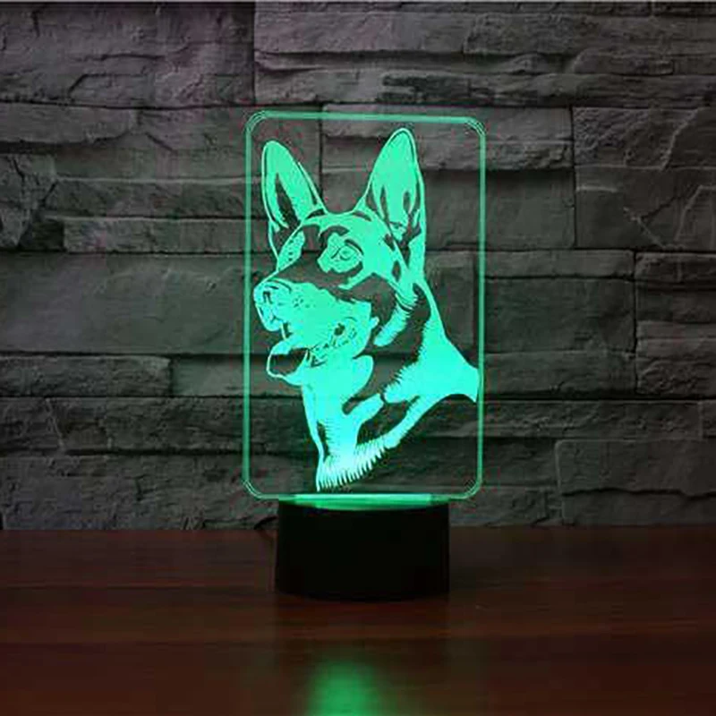 Bedside Lamparas Decor 7 Color Changing German Shepherd Modelling Desk Lamp Led 3D Usb Dog Night Light Baby Sleep Lighting Gifts
Bedside Lamparas Decor 7 Color Changing German Shepherd Modelling Desk Lamp Led 3D Usb Dog Night Light Baby Sleep Lighting Gifts