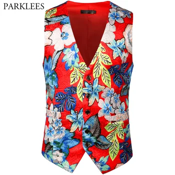 Floral Print Dress Vest Men Slim Fit Single Breasted Suit Vest Male Sleeveless Waistcoat Gilet Homme Casual Business Vests XXL
Floral Print Dress Vest Men Slim Fit Single Breasted Suit Vest Male Sleeveless Waistcoat Gilet Homme Casual Business Vests XXL