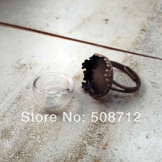 - MINI Clear Half Globe Glass Bottle Ring DIY Antique Bronze Ring Base Terrarium Bottle Ring Apothecary Bottle Jewelry Supplies
- MINI Clear Half Globe Glass Bottle Ring DIY Antique Bronze Ring Base Terrarium Bottle Ring Apothecary Bottle Jewelry Supplies