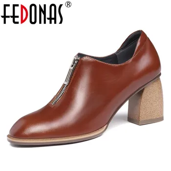 FEDONAS Genuine Leather Women Solid Front Zipper Pumps Spring Autumn Single Shoes Fashion Elegant Party Prom Casual Shoes Woman
FEDONAS Genuine Leather Women Solid Front Zipper Pumps Spring Autumn Single Shoes Fashion Elegant Party Prom Casual Shoes Woman