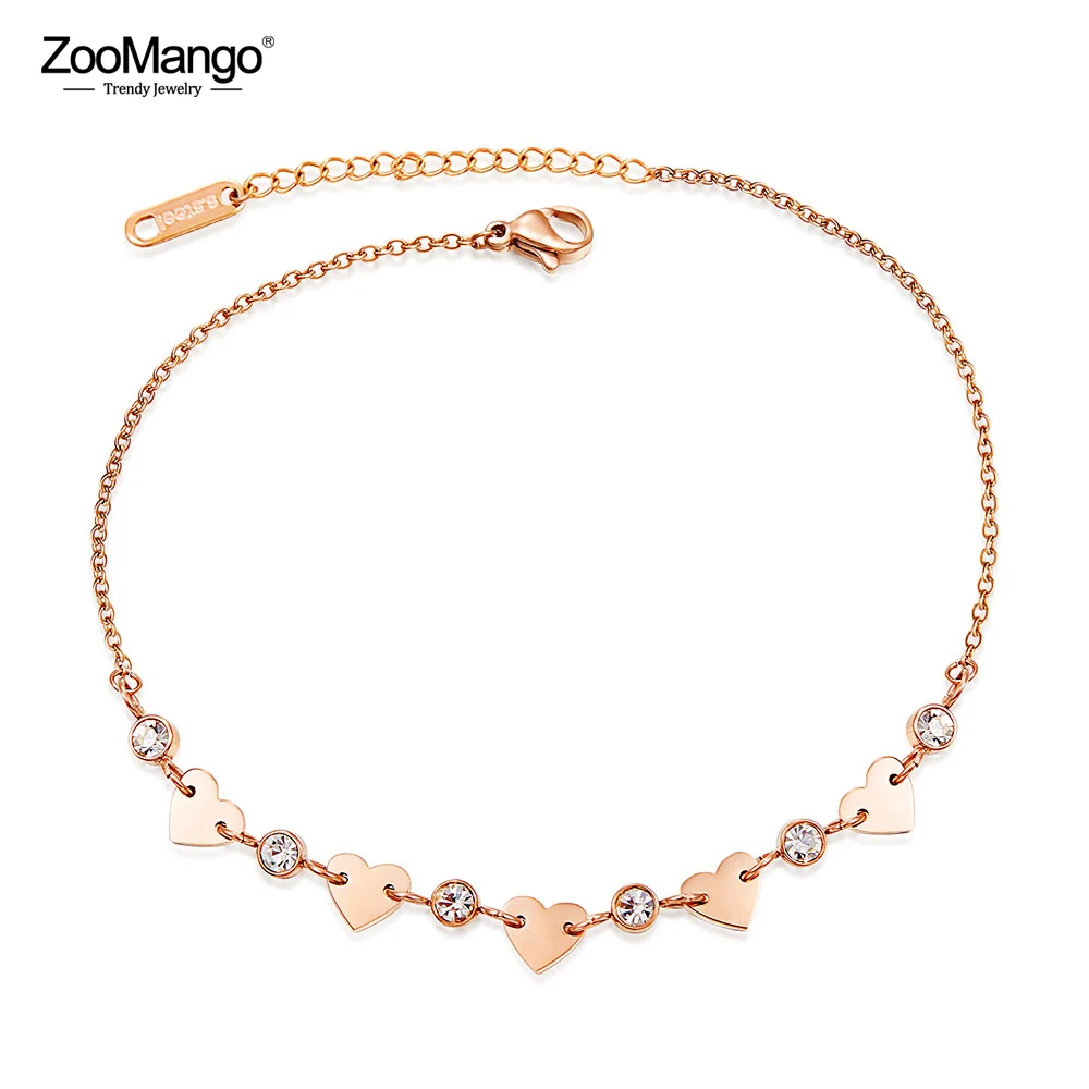 ZooMango Titanium Steel Bohemia Holiday Beach Chain & Link Anklets For Women Girl Trendy CZ Crystal & Heart Charm Anklet ZOGZ082
ZooMango Titanium Steel Bohemia Holiday Beach Chain & Link Anklets For Women Girl Trendy CZ Crystal & Heart Charm Anklet ZOGZ082