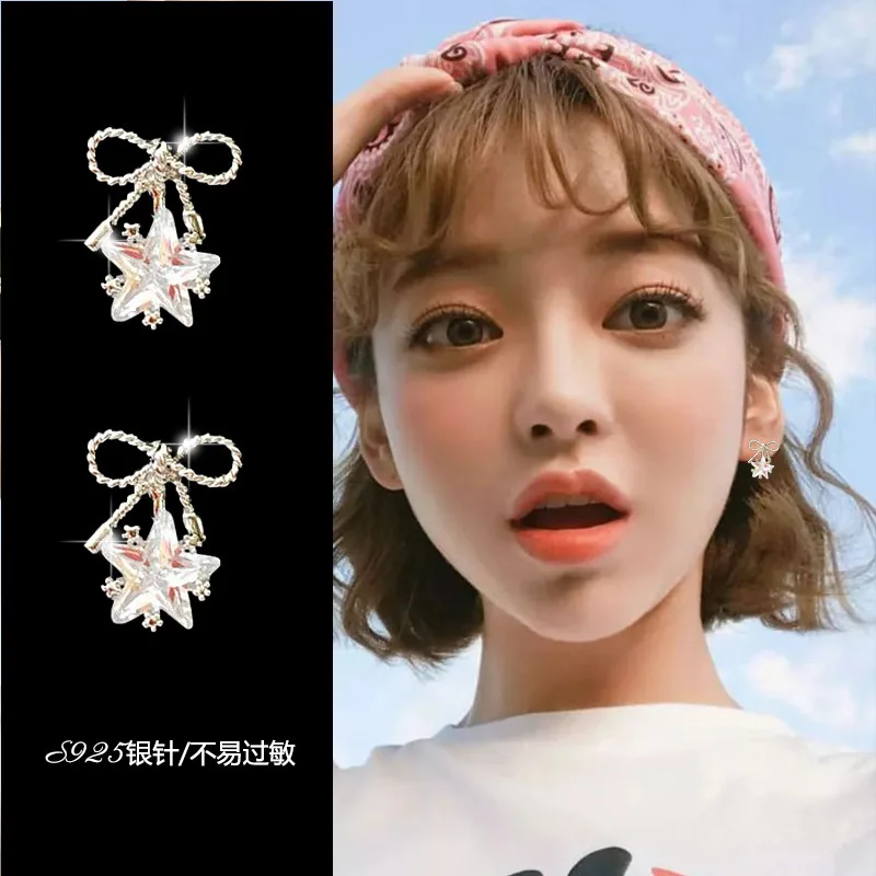 Fashion 925 Sterling Silver Crystal Bowknot Stud Earrings Jewelry Pendientes Brincos Drop Shipping
Fashion 925 Sterling Silver Crystal Bowknot Stud Earrings Jewelry Pendientes Brincos Drop Shipping
