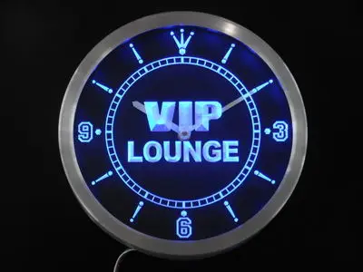 nc0413 VIP Lounge Bar Beer Club Pub Wine Neon Light Signs LED Wall Clock | Дом и сад