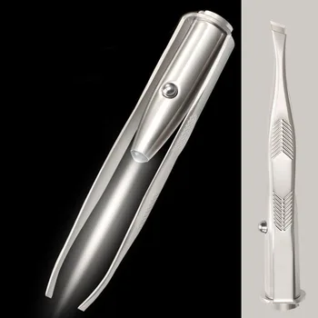 LED Light Tweezer Stainless Steel Eyebrow Trimmer Professional Eyebrows Tweezers Eye Brows Trimming Tool Facial Hair Remover
LED Light Tweezer Stainless Steel Eyebrow Trimmer Professional Eyebrows Tweezers Eye Brows Trimming Tool Facial Hair Remover