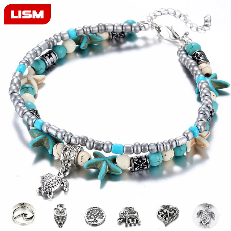Bohemian Multiple Layers Starfish Turtle Beads Anklets For Women Vintage Boho Shell Chain Anklet Bracelet Beach Jewelry
Bohemian Multiple Layers Starfish Turtle Beads Anklets For Women Vintage Boho Shell Chain Anklet Bracelet Beach Jewelry
