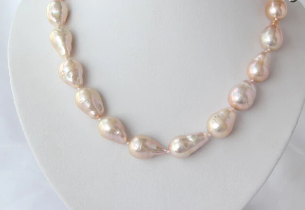 Beautiful big 25mm baroque pink keshi reborn freshwater cultured pearl necklace18
Beautiful big 25mm baroque pink keshi reborn freshwater cultured pearl necklace18