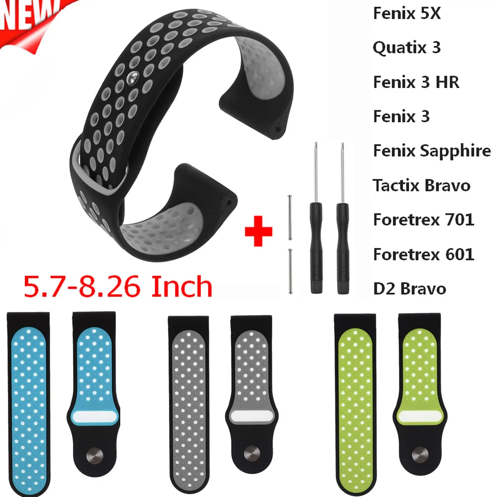 New COMLYO Silicone Bracelet Strap for Garmin Fenix 3 Fenix 3 HR Watch Bands for Garmin Fenix 5X Strap Sport Watchband Wristband
New COMLYO Silicone Bracelet Strap for Garmin Fenix 3 Fenix 3 HR Watch Bands for Garmin Fenix 5X Strap Sport Watchband Wristband