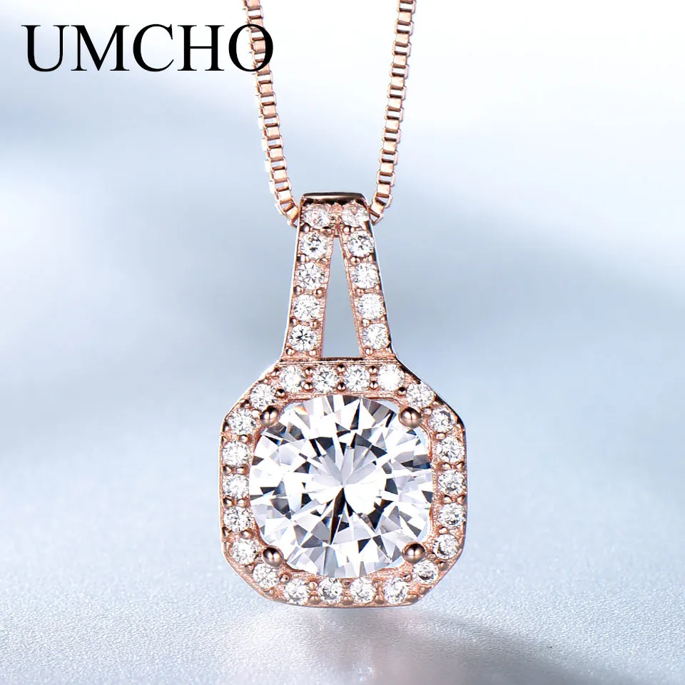 UMCHO Elegant Necklaces & Pendants 925 Sterling Silver Jewelry Wholesale Rose Gold Necklace For Women Wedding Gift With Chain
UMCHO Elegant Necklaces & Pendants 925 Sterling Silver Jewelry Wholesale Rose Gold Necklace For Women Wedding Gift With Chain