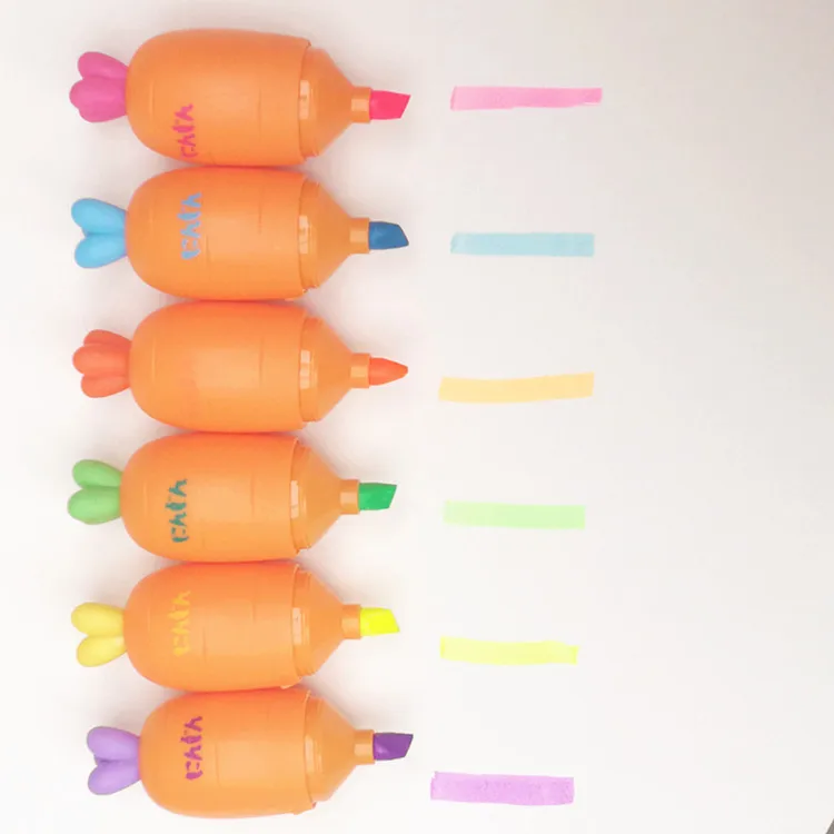 6sets/36pcs Highlighter Pen Creative Cartoon Carrot Shape Kawaii Highlighter Pen School Iffice Marking Pen Student Gift Set
6sets/36pcs Highlighter Pen Creative Cartoon Carrot Shape Kawaii Highlighter Pen School Iffice Marking Pen Student Gift Set