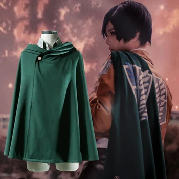 Anime Attack on the Titan Giants Liwell Ackerman Cosplay Wing Of Freedom Coat Costumes High Quality Green Cloak Costumes
Anime Attack on the Titan Giants Liwell Ackerman Cosplay Wing Of Freedom Coat Costumes High Quality Green Cloak Costumes