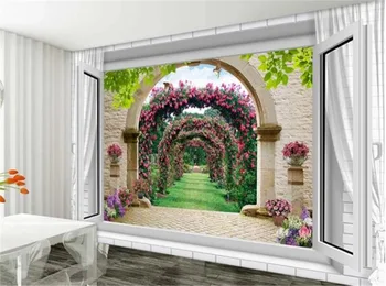 Custom Photo 3d Wallpaper European 3D Stereo Window Rose TV Background Wall Decoration Mural Wallpaper
Custom Photo 3d Wallpaper European 3D Stereo Window Rose TV Background Wall Decoration Mural Wallpaper